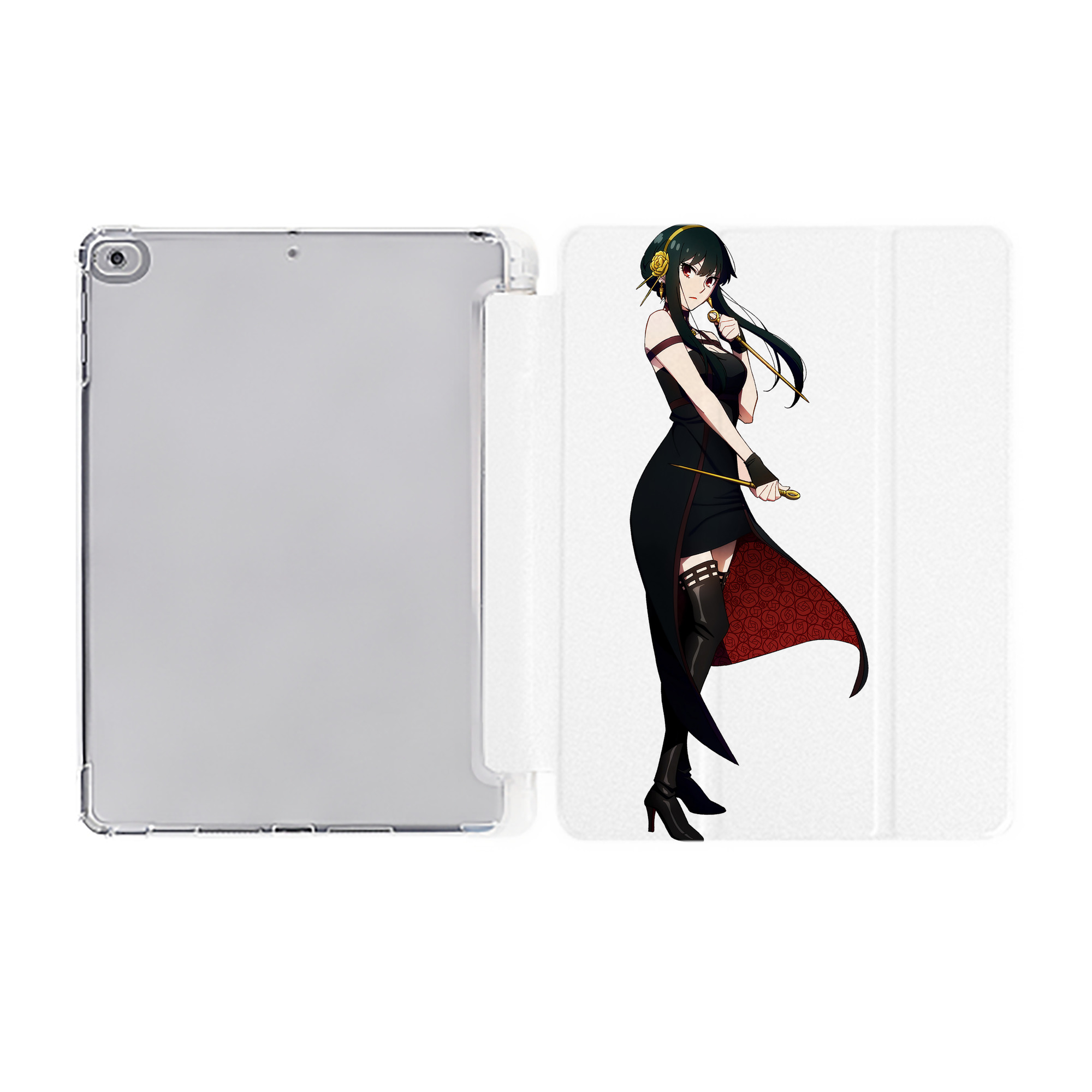（画像用） SPY×FAMILY间谍家家酒 IPad ケース ペン収納付き 三つ折りスタンド PUレザー×シリコン 対応機種9.5/10.5/10.9インチ